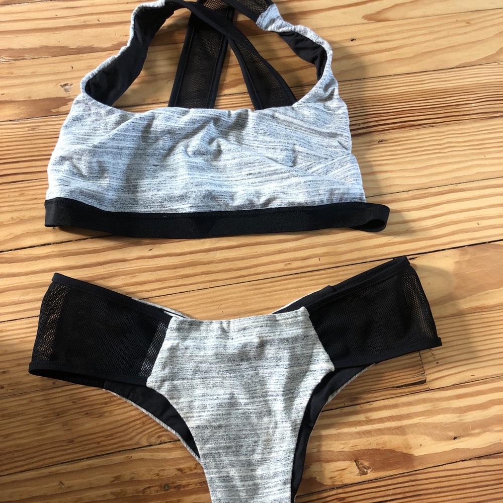 Blue life planet blue sporty mesh bikini wanderer